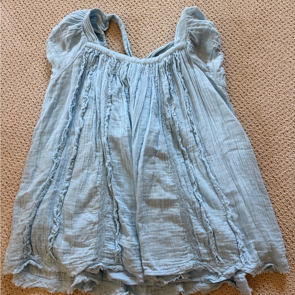Free People Light Blue Mini Dress - Picture 3 of 4
